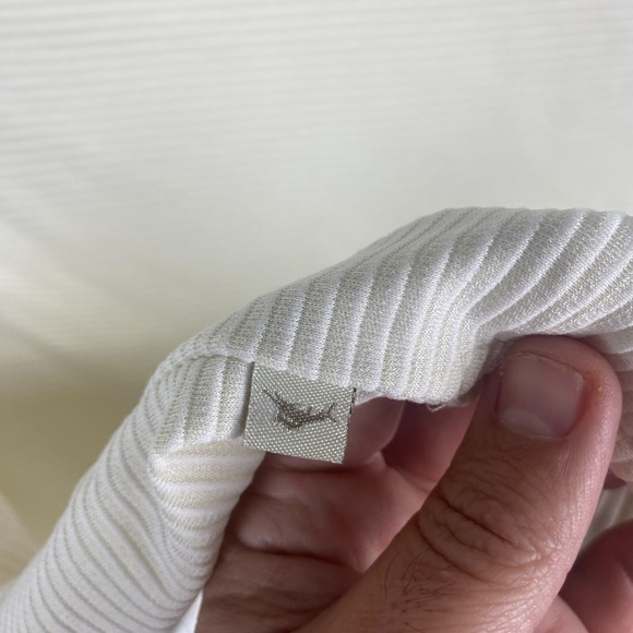 Tommy Bahama Womens Ivory Shadow Striped‎ Preppy Classic Polo Shirt Size XL - Picture 9 of 12